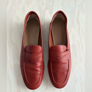 Mansur Garviel Red Brown Loafers